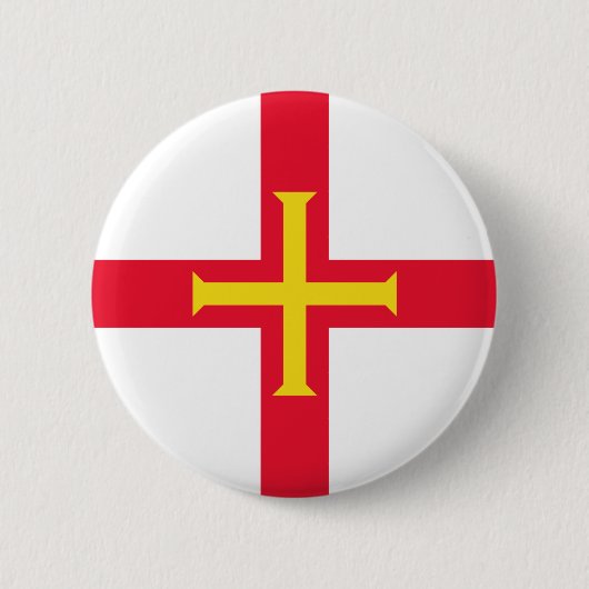 Vlag van Guernsey Ronde Button 5,7 Cm (Voorkant)