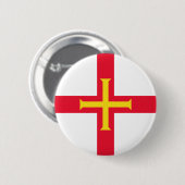 Vlag van Guernsey Ronde Button 5,7 Cm (Voorkant /achterkant)