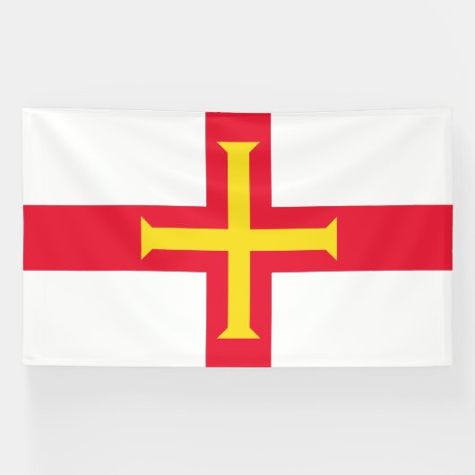 Vlag van Guernsey Spandoek (Horizontaal)