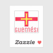 Vlag van Guernsey Sticker (Vel)