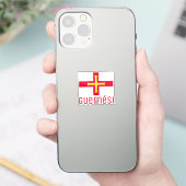 Vlag van Guernsey Sticker (Telefoon)