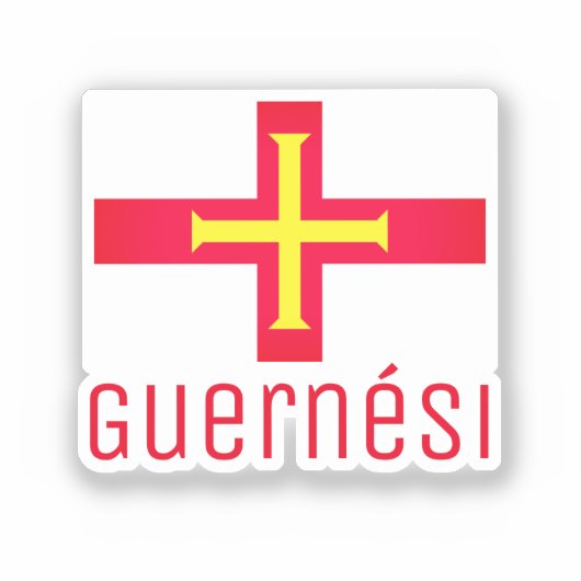 Vlag van Guernsey Sticker (Voorkant)