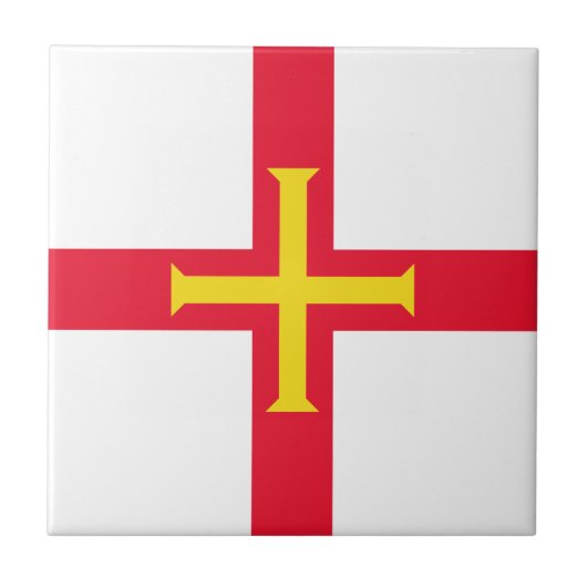 Vlag van Guernsey Tegeltje (Voorkant)