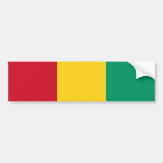 Vlag van Guinee (Afrikaans land) Bumpersticker (Voorkant)