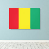 Vlag van Guinee (Afrikaans land) Canvas Afdruk (Insitu (Houten vloer))
