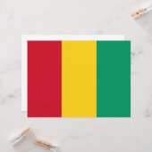 Vlag van Guinee (Afrikaans land) Kaart (Voorkant / Achterkant in situ)