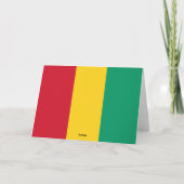 Vlag van Guinee Bedankkaart (Achterkant)