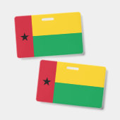 Vlag van Guinee-Bissau Badge (Voor- en achterkant)
