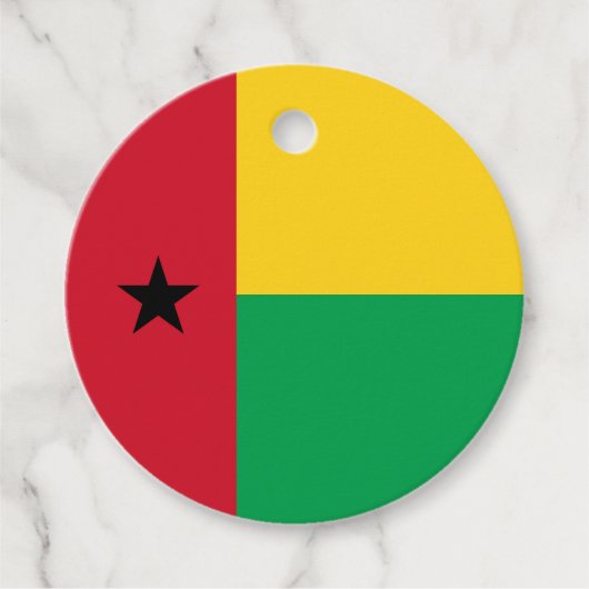 vlag van Guinee-Bissau Bedankjes Labels (Voorkant)