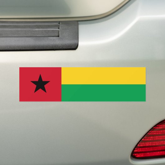 Vlag van Guinee-Bissau Bumpersticker (Op auto)