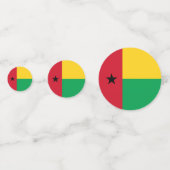 vlag van Guinee-Bissau Confetti (Achterkanten)