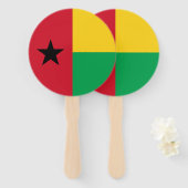 Vlag van Guinee-Bissau Handwaaier (Voorkant en achterkant)