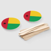 vlag van Guinee-Bissau Handwaaier (Niet-gemonteerd)