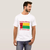 vlag van Guinee-Bissau + kaart + tekst T-shirt (Voorkant volledig)