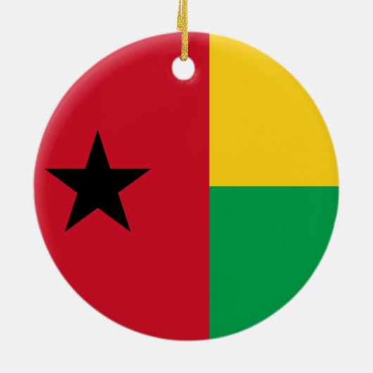 Vlag van Guinee-Bissau Keramisch Ornament (Achterkant)