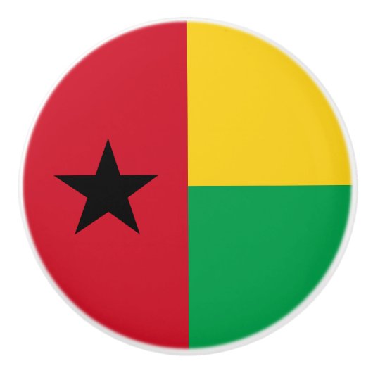 Vlag van Guinee-Bissau Keramische Knop (Voorkant)