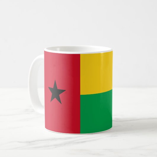 Vlag van Guinee-Bissau Koffiemok (Voorkant links)