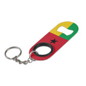 Vlag van Guinee-Bissau Mini Flessenopener (Voorkant Gekanteld)