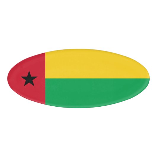 Vlag van Guinee-Bissau Naambadge (Voorkant)