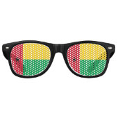 Vlag van Guinee-Bissau Retro Zonnebril (Voorkant)
