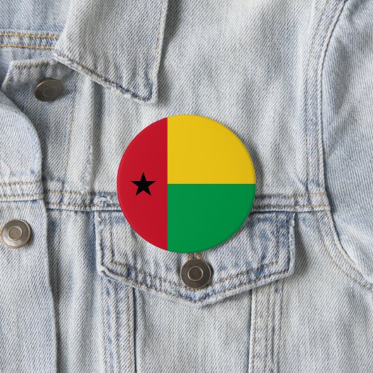 vlag van Guinee-Bissau Ronde Button 7,6 Cm (In situ)