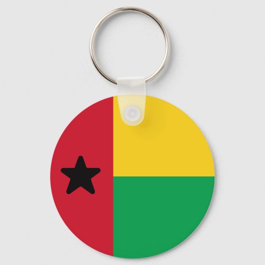 Vlag van Guinee-Bissau Sleutelhanger (Voorkant)