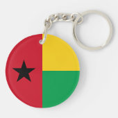 Vlag van Guinee-Bissau Sleutelhanger (Achterkant)