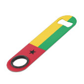 Vlag van Guinee-Bissau Speed Flessenopener (Voorkant Gekanteld)