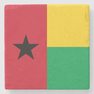 Vlag van Guinee-Bissau Stenen Onderzetter