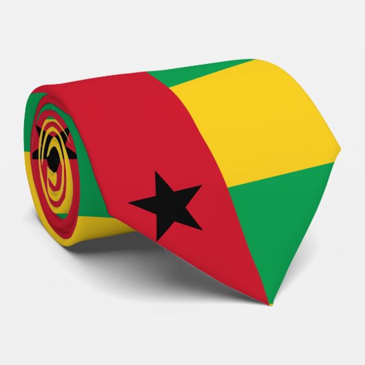 Vlag van Guinee-Bissau Stropdas (Opgerold)