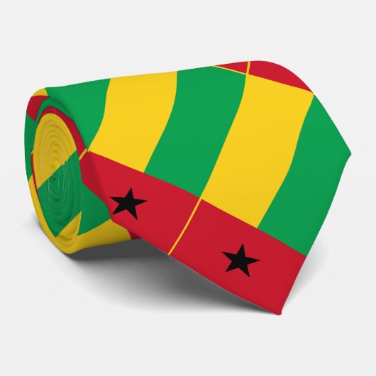 Vlag van Guinee-Bissau Stropdas (Opgerold)