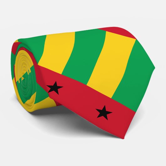 Vlag van Guinee-Bissau Stropdas (Opgerold)