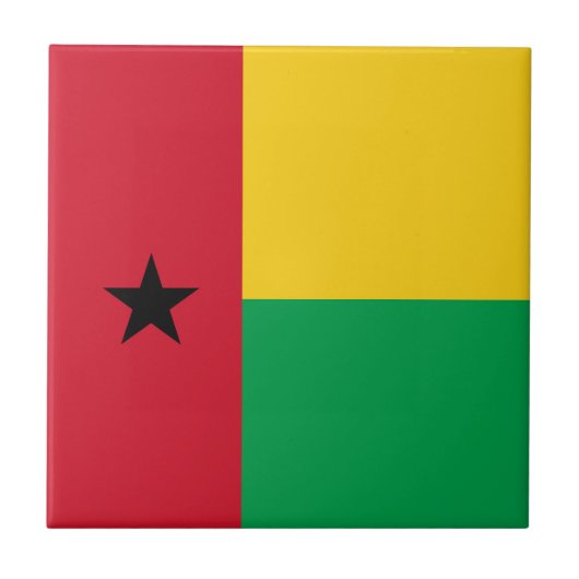 vlag van Guinee-Bissau Tegeltje (Voorkant)