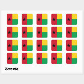 Vlag van Guinee-Bissau Vierkante Sticker (Vel)