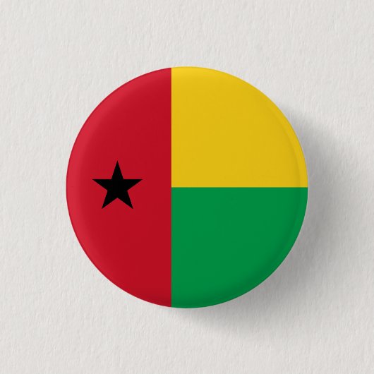 Vlag van Guinee-Bissau, vlag van Guinee-Bissau Ronde Button 3,2 Cm (Voorkant)