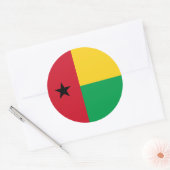 Vlag van Guinee-Bissau, vlag van Guinee-Bissau Ronde Sticker (Envelop)