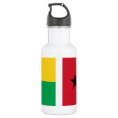 Vlag van Guinee-Bissau Waterfles (Achterkant)