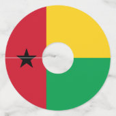 vlag van Guinee-Bissau Wijnglaslabel (Voorkant)