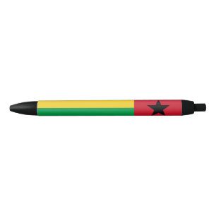 Vlag van Guinee-Bissau Zwarte Inkt Pen