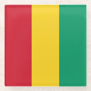 Vlag van Guinee Glazen Onderzetter