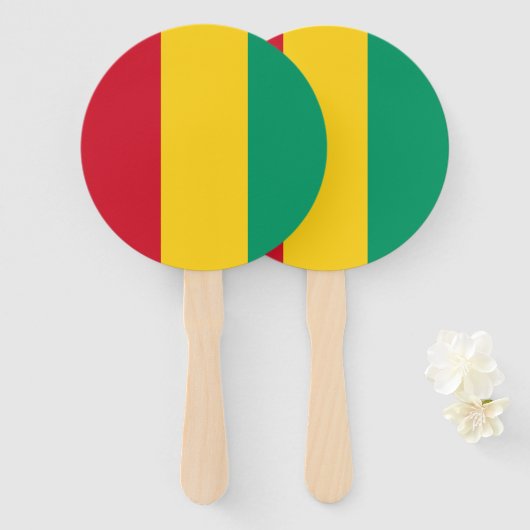 Vlag van Guinee Handwaaier (Voorkant en achterkant)