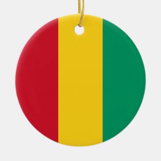 Vlag van Guinee Keramisch Ornament (Voorkant)