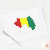 vlag van guinee - land : silhouet - symbool rechthoekige sticker (Envelop)