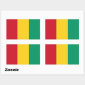 Vlag van Guinee Rechthoekige Sticker (Vel)