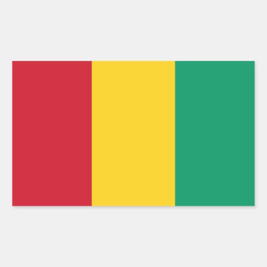 Vlag van Guinee Rechthoekige Sticker (Voorkant)