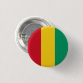 Vlag van Guinee Ronde Button 3,2 Cm (Voorkant /achterkant)