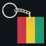 Vlag van Guinee Sleutelhanger<br><div class="desc">Patriottische vlag van Guinee.</div>