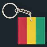 Vlag van Guinee Sleutelhanger<br><div class="desc">Patriottische vlag van Guinee.</div>