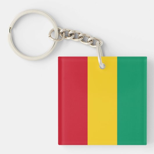 Vlag van Guinee Sleutelhanger (Voorkant)