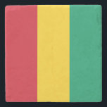 Vlag van Guinee Stenen Onderzetter<br><div class="desc">Patriottische vlag van Guinee.</div>